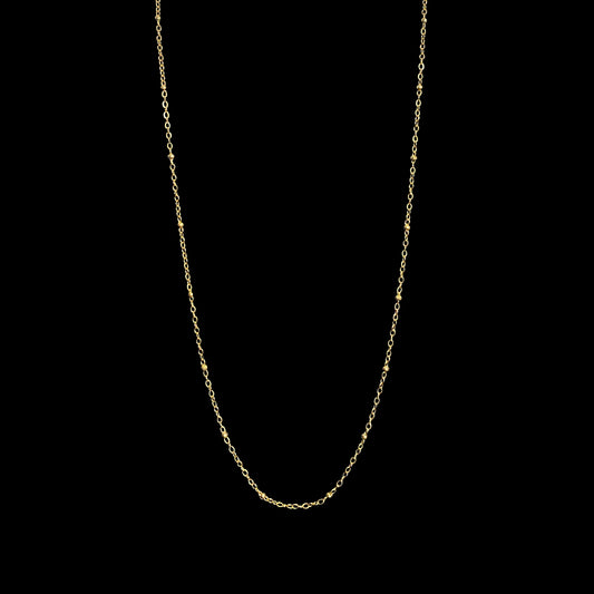 GOLD PEBBLE NECKLACE -1MM