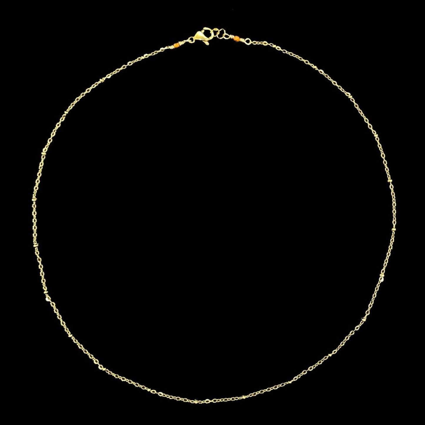 GOLD PEBBLE NECKLACE -1MM