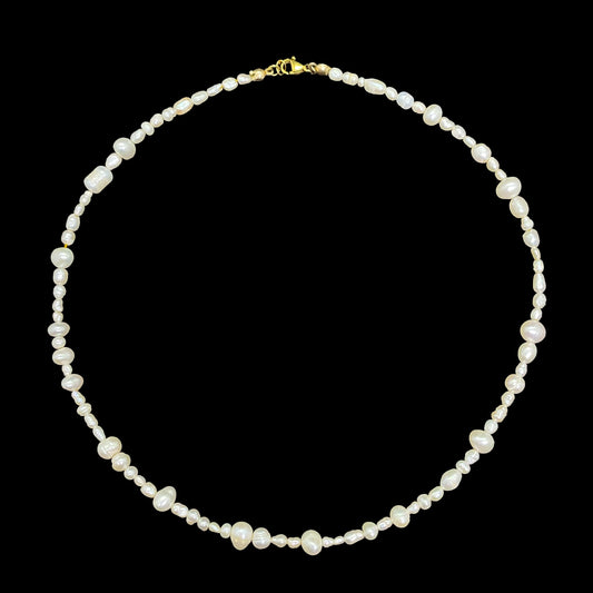 ASYMMETRICAL FRESHWATER PEARL NECKLACE